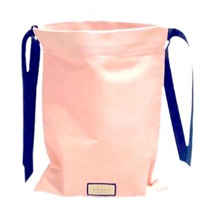 NWT Gucci Beauty Peach Blush Canvas Tie Bag